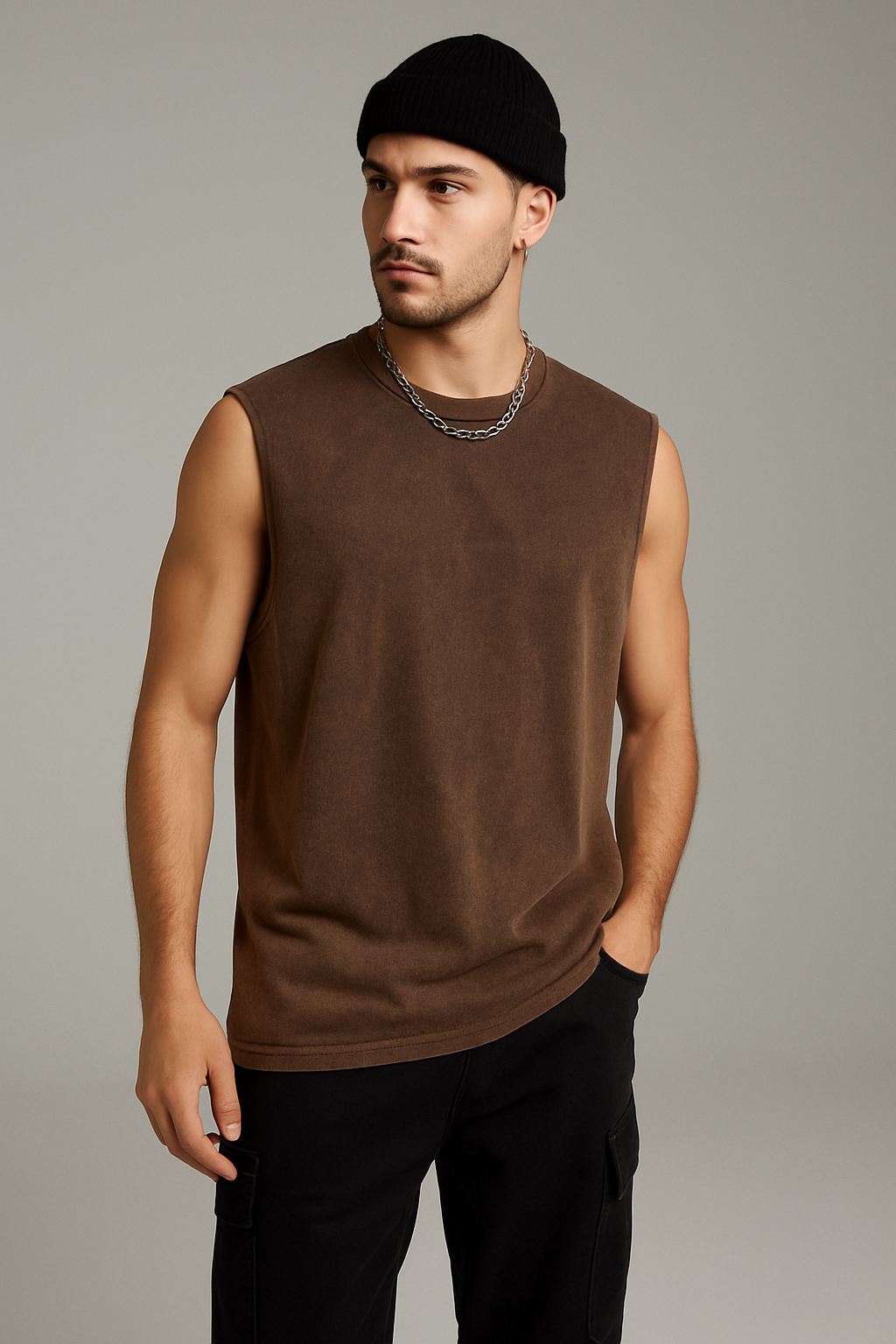 Washed Sleeveless T-Shirt, trendteesappare